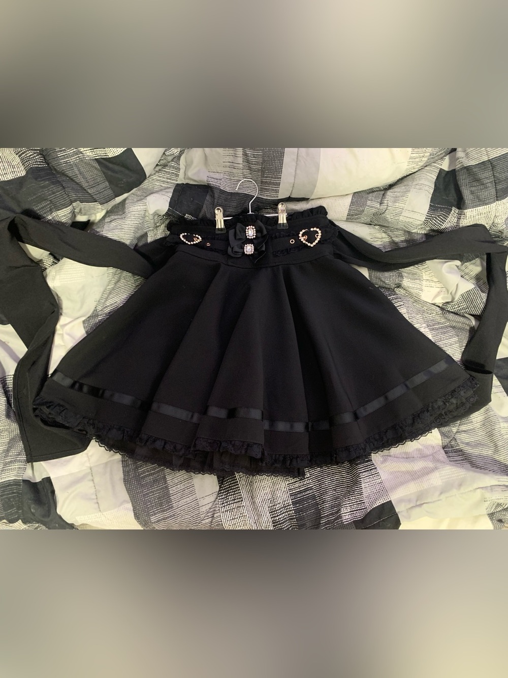 Jirai Kei Liz Lisa Black Ruffle Skirt